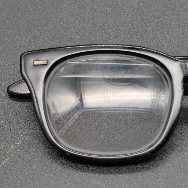VTG USS 50-22 4 1/2 - 5 3/4 Eyeglasses Frame USA Men Military Issued 1970s Black gallery