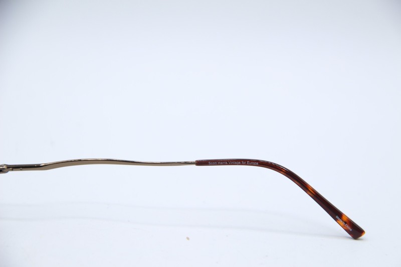 NEW SCOTT HARRIS VINTAGE VIN-09 02 GOLD HAVANA AUTHENTIC FRAMES EYEGLASSES 40-23 gallery