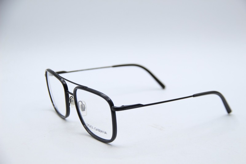 NEW DOLCE & GABBANA DG 1288 1106 BLACK GUNMET AUTHENTIC FRAMES EYEGLASSES 53-18