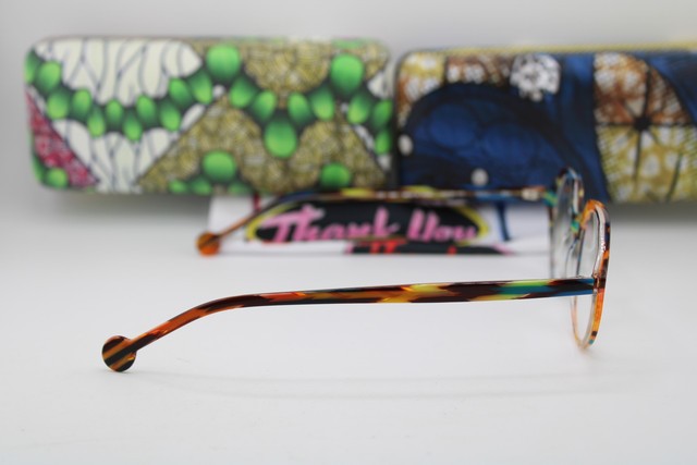 NEW L.A. EYEWORKS GUILL 984 BLUE ORANGE BROWN YELLOW AUTHENTIC EYEGLASSES 43-20 gallery