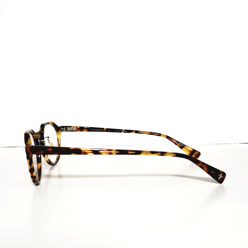 Mens Seraphin Havana Panto Designer Eyeglasses Frames 47-22-145 Handmade Japan gallery