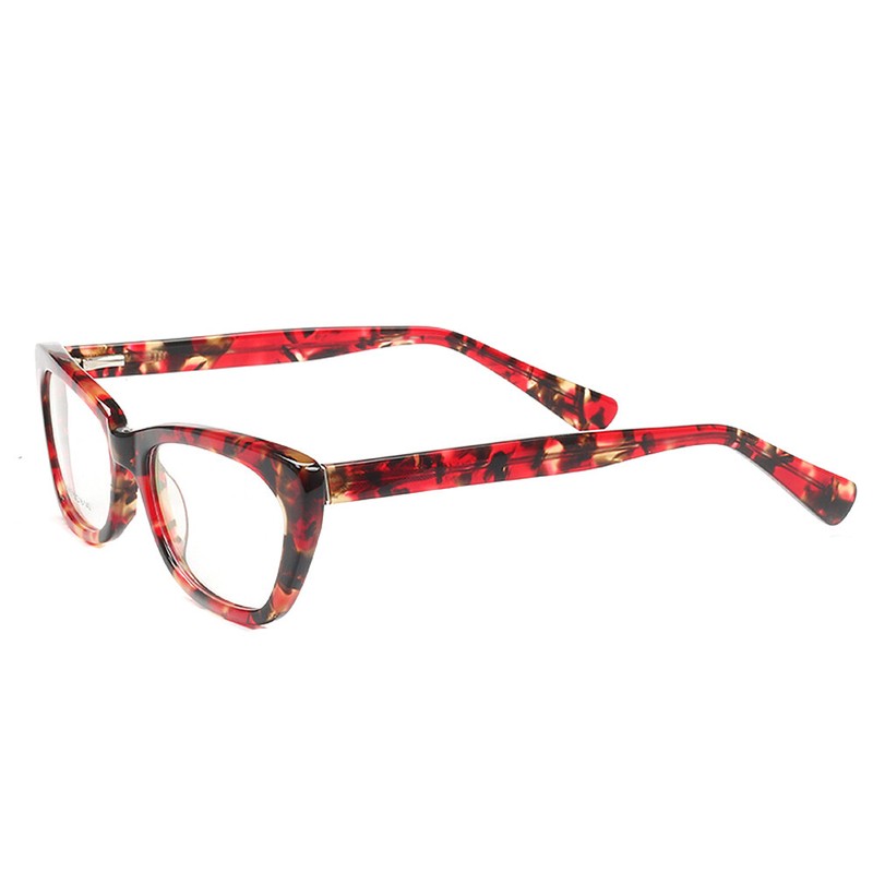 Women Cat Eye Tortoise Glasses Frames Acetate Fashion Eyeglasses Light Eyewear gallery