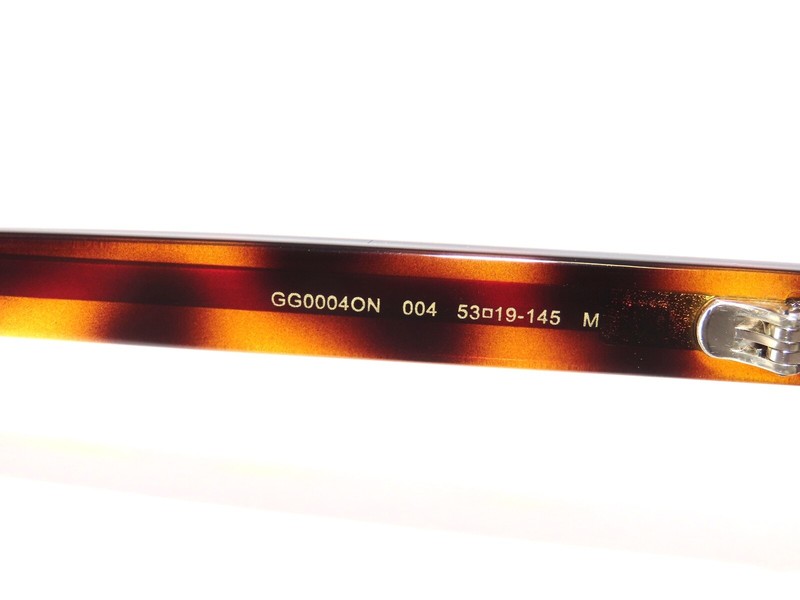 Gucci GG0004ON 0004 004 53 Gray Havana Eyeglasses 0004ON gallery