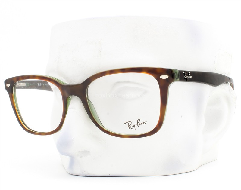Ray-Ban Eyeglasses RB 5285 2383 Glasses Brown Havana on Green 53mm with Case