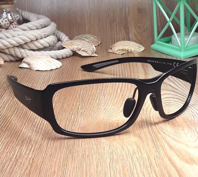 Maui Jim Matte Black Sunglasses FRAMES – Monkeypod MJ441-2M 63.5-18-142 Japan