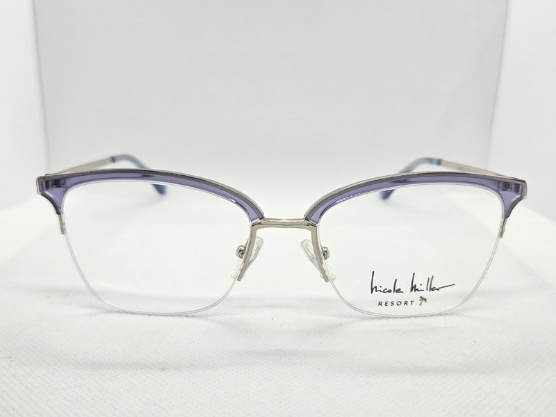 NICOLE MILLER CANNES C03 Purple Gold 53-17-132 Eyeglasses Frames Women's gallery