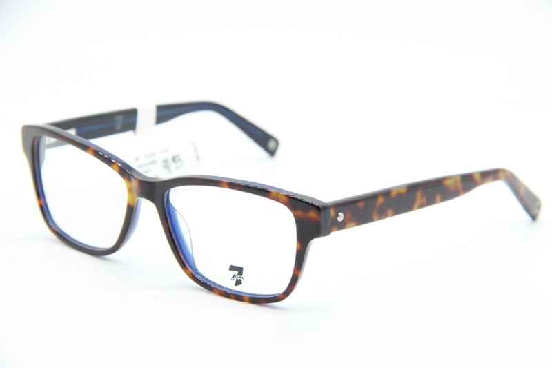 NEW 7FAM ROSIE TTNVY TORTOISE DARK BLUE EYEGLASSES AUTHENTIC 53-15