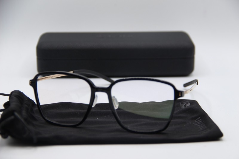 NEW IC! BERLIN MARLENE BLACK HD GOLD AUTHENTIC FRAMES EYEGLASSES 52-16
