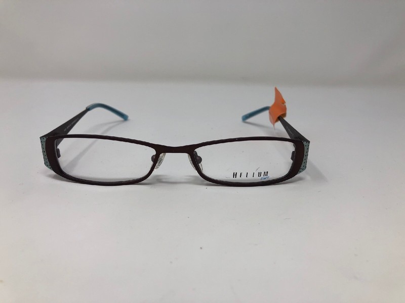 Helium Eyeglasses Frames 4122 Brown Blue 49-16-135 Italy Full Rim AC86
