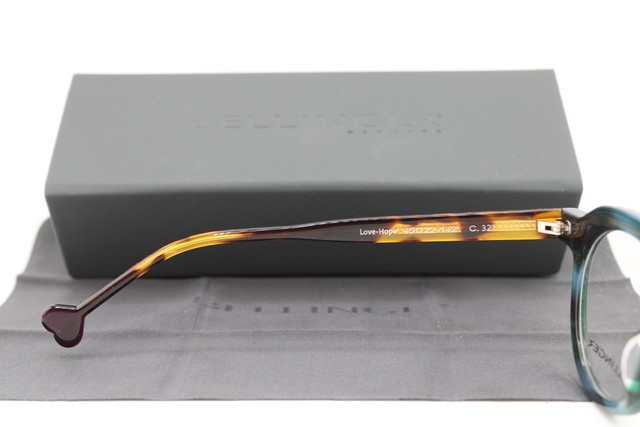NEW BELLINGER DENMARK LOVE-HOPE C321 GREEN HAVANA RED AUTHENTIC EYEGLASSES 45-22 gallery