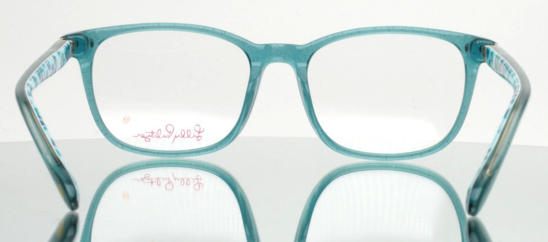LILLY PULITZER Aubra Mini TE Teal Girls Kids Rectangle Eyeglasses 46-15-125 B:36 gallery