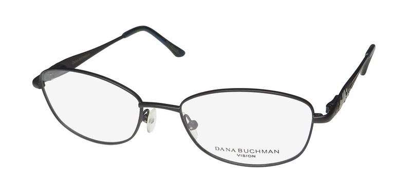 NEW DANA BUCHMAN NABILA GLASSES FULL-RIM WOMENS BLACK CAT EYE 51-17-132 BK METAL