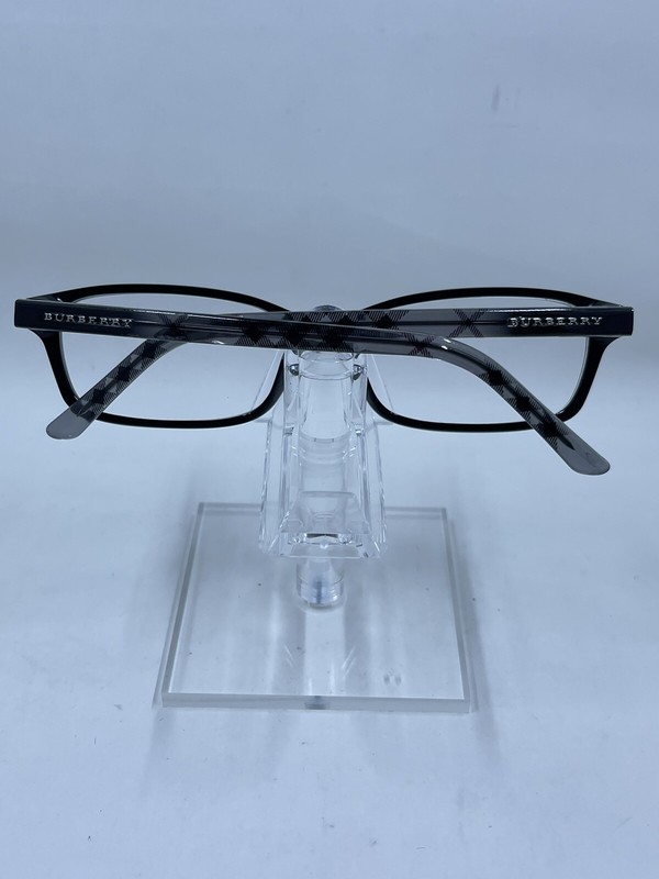 BURBERRY B2073 3164 Italy Black/Gray Crystal Plaid Eyeglasses FRAMES 53-16-135 gallery