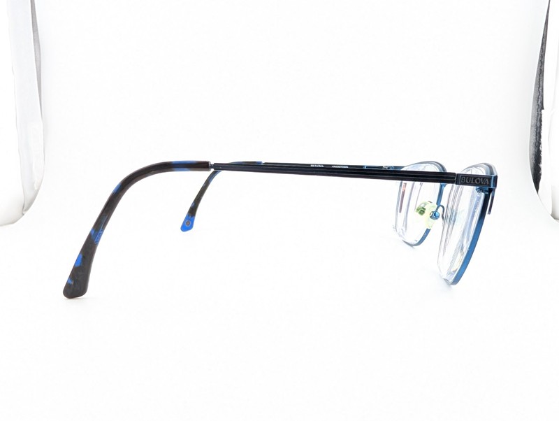 Bulova Eyeglasses Frames Only, UNIONTOWN, 54-18-140, Black/Blue gallery