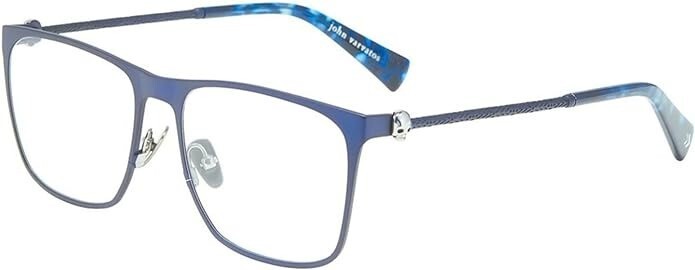 John Varvatos Eyeglasses JV V182 Matte Navy 55mm Titanium – Made in Japan
