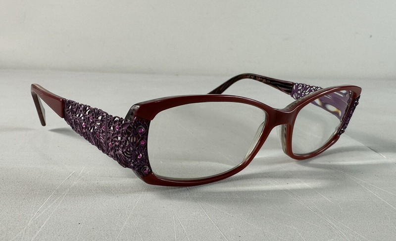 **Frame Only** Jean Lafont Eyeglasses Imperiale 685 Red&Purple France 54[]15 127