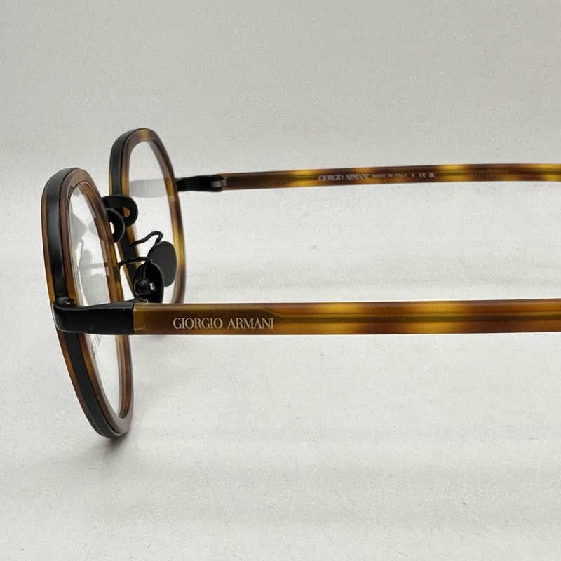Giorgio Armani Irregular Round Thin Full Rim Eyeglasse AR5167 Matte Tortoise gallery