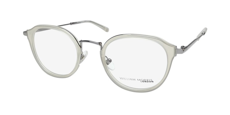 NEW WILLIAM MORRIS LONDON 50194 EYEGLASS FRAME OVAL WHITE MENS 47-22-145