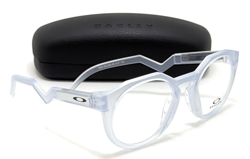 Oakley HSTN RX OX8139-0250 Matte Clear Round Eyeglass Frames 50-21-140