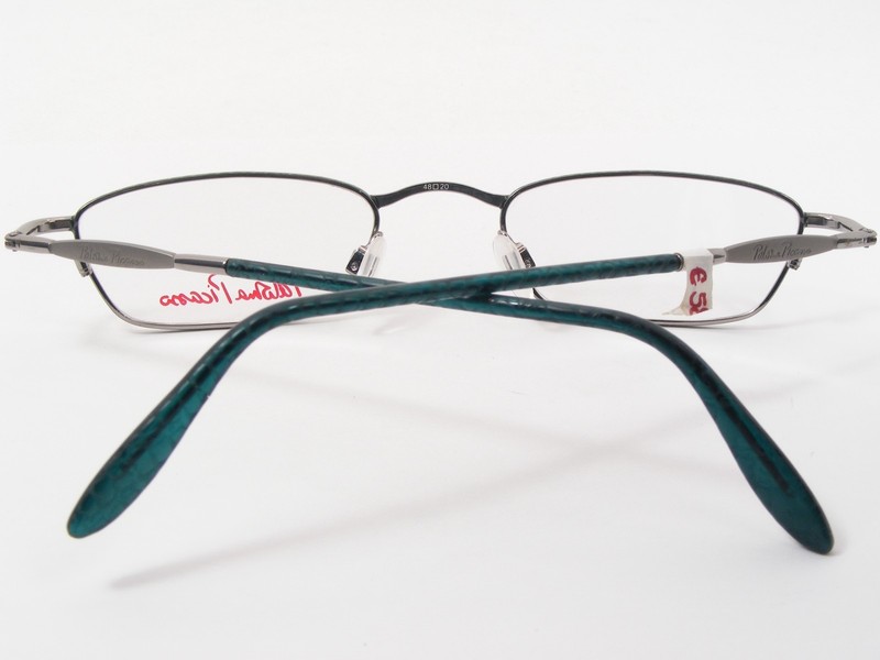 Paloma Picasso by METZLER 8371 707 GREEN / SILVER EYEGLASSES 48-20-135mm (NOTES) gallery