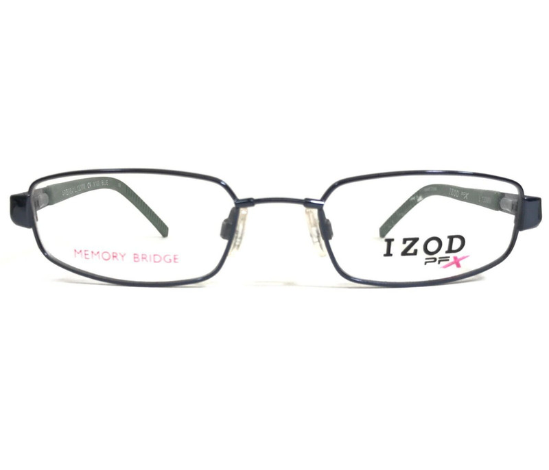 IZOD Kids Eyeglasses Frames X 100 BLUE Green Rectangular Full Rim 47-18-130