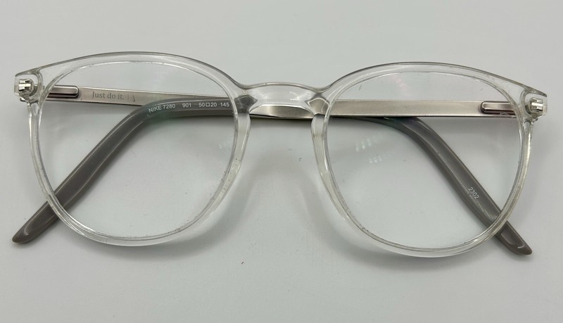 Nike EYEGLASSES 7280 901 CLEAR / BROWN 50-20-145 Frames Only