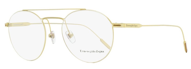 Ermenegildo Zegna EZ 5218 030 Gold Slim Aviator Eyeglasses Frame 51-19-145