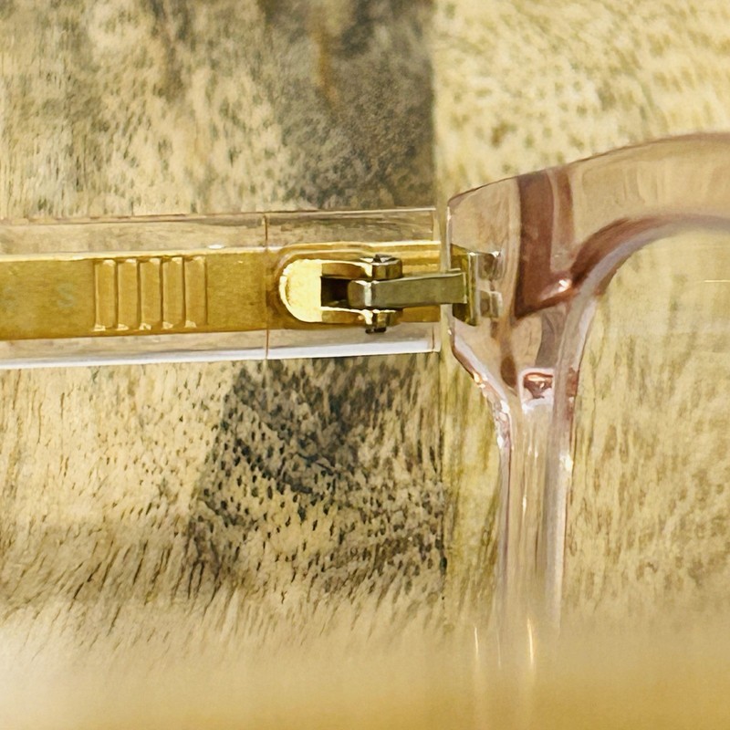GUCCI GG0566ON 004 Square Transparent Pink Gold Eyeglasses 52 18 140 Demo gallery