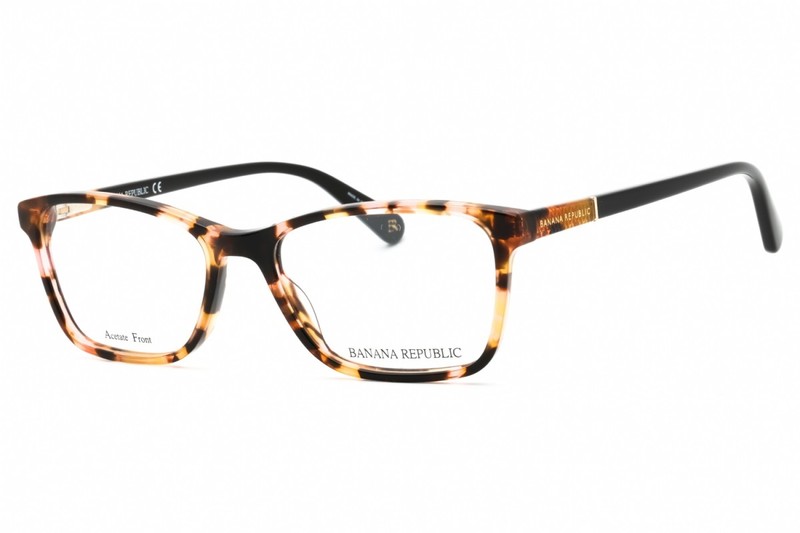 Banana Republic BR207 0S0R 00 Brown Havana Pink 50mm Eyeglasses New Authentic