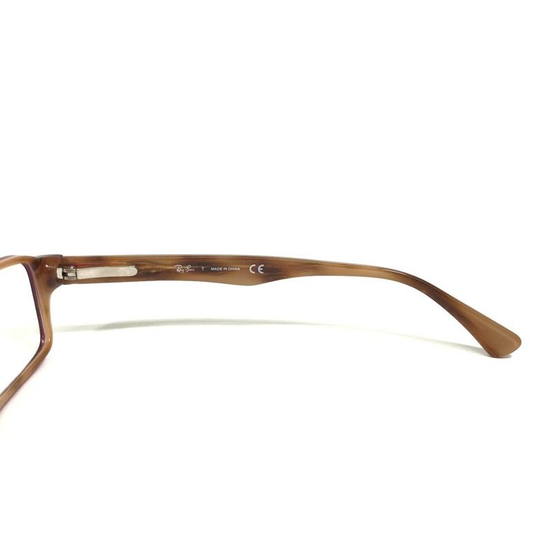 Ray-Ban Eyeglasses Frames RB5161 2385 Brown Red Rectangular Full Rim 53-16-140 gallery