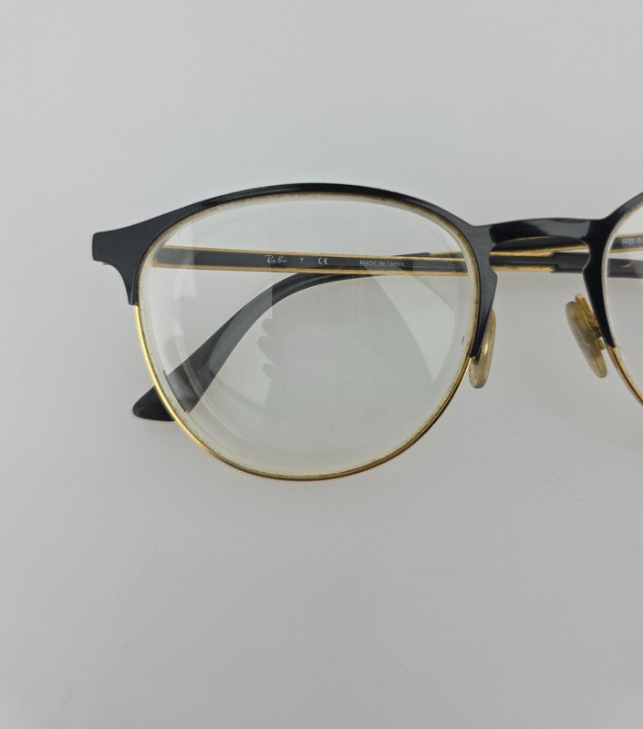 Ray-Ban RB6375 Eyeglass Frames 53-18-145 Matte Black Metal Rectangular Unisex gallery