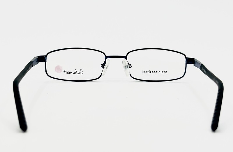 NEW ENHANCE 3837 T BLUE Unisex Rectangle Full Rim Eyeglasses 49-17-140 B:26 gallery