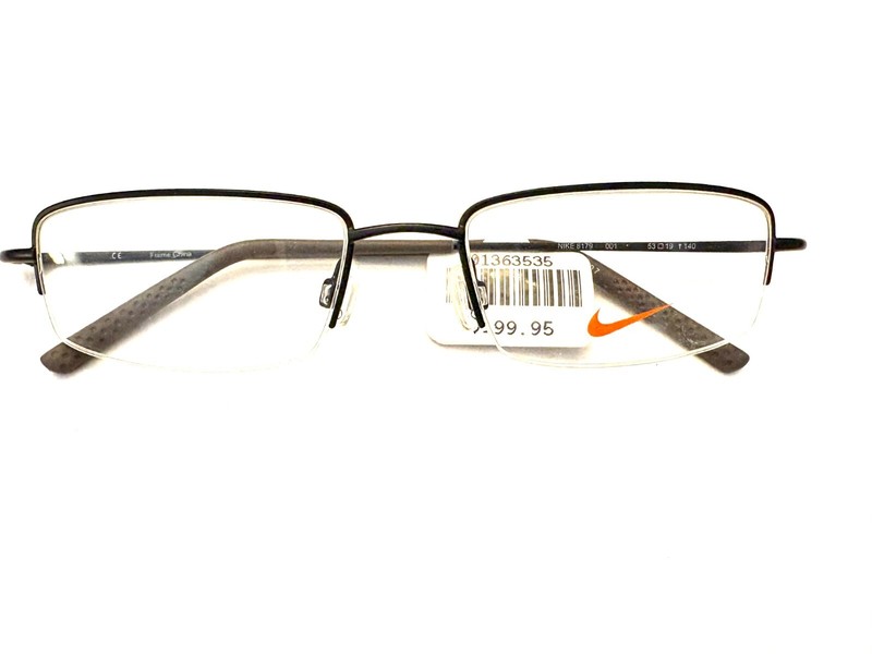 Nike Eyeglasses Frames 8179 001 Satin Matte Black 53-19-140 with Case