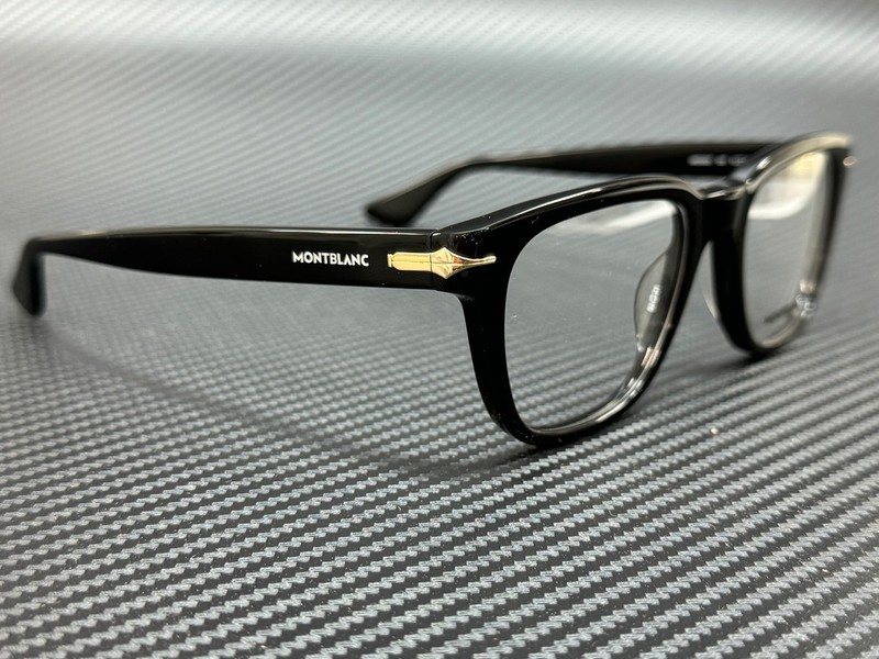 MONT BLANC MB0305O 005 Shiny Black Men's Medium 53 mm Eyeglasses gallery