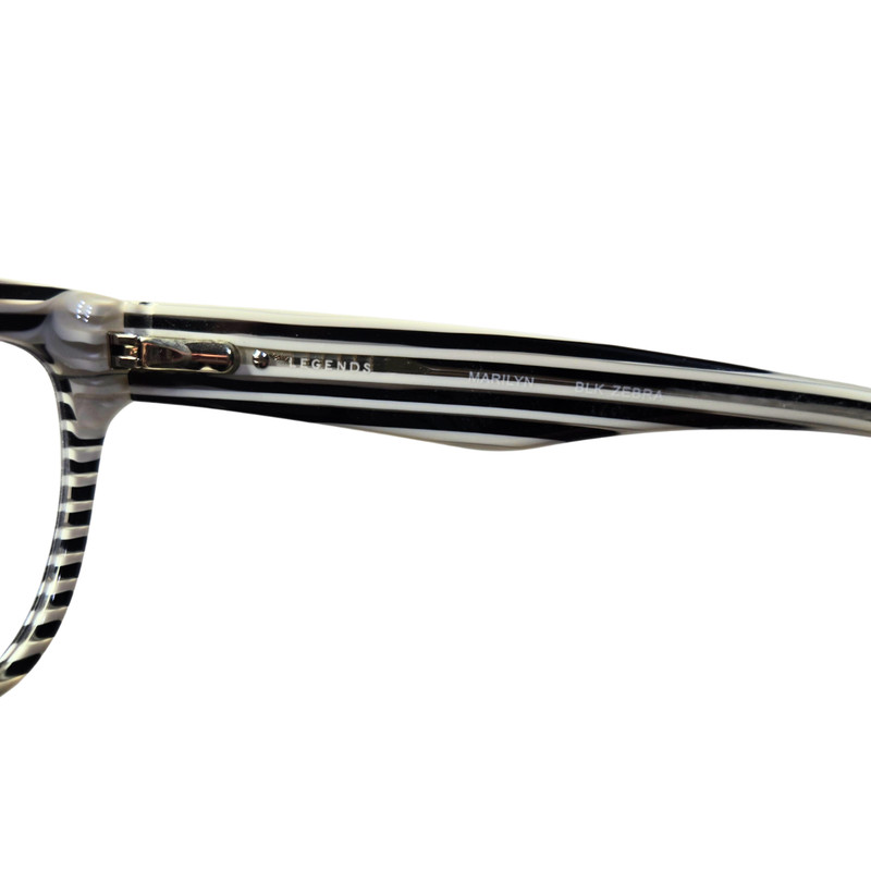 Legends Black White Striped Interior Marilyn Blk Zebra Frame Eyeglasses gallery