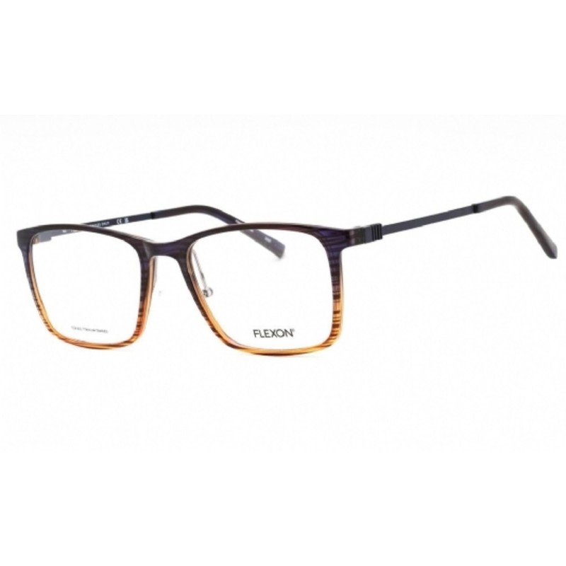 Flexon Men’s Eyeglasses Navy/Amber Gradient Square Shape Frame FLEXON EP8011 418