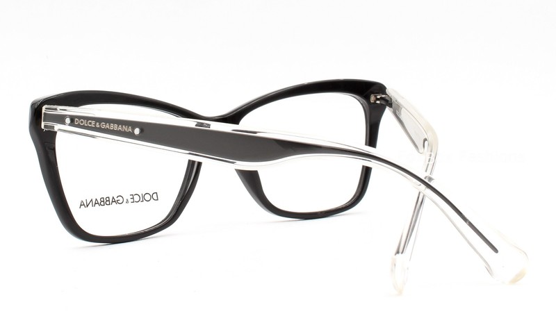 Dolce Gabbana DG 3140 501 Eyeglasses Glasses Black Crystal Clear 54mm No Case gallery