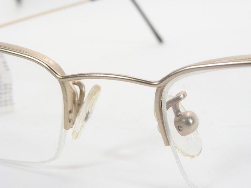 Vintage Infashion 02-530 1 Pale Gold /Black /Silver RARE EYEGLASSES 47-17-140mm gallery