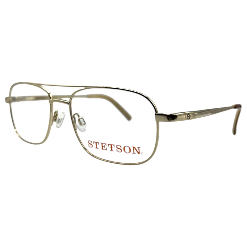STETSON – XL-16 057 54/16/140 – GOLD – NEW Authentic MEN EYEGLASSES Frame