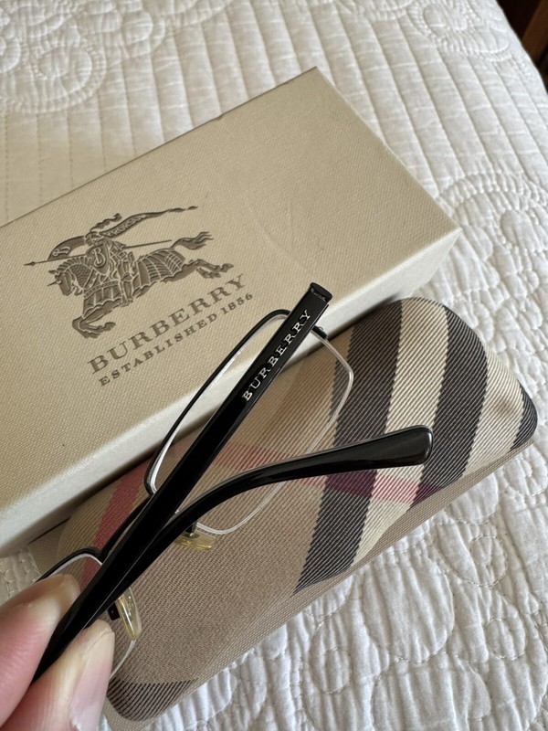 Burberry Brown Black Half Rim Rectangular Glasses Italy B1012 1001 50 19 135 gallery