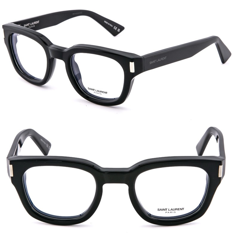 SAINT LAURENT 838 YSL SL838 OPT Black Bold Eyeglass Optical Frame 48mm 001