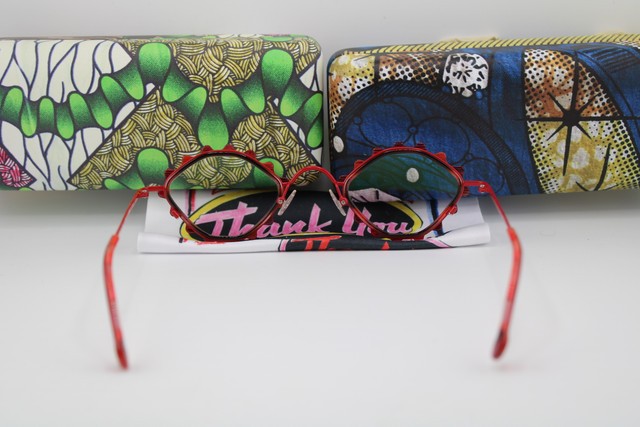 NEW L.A. EYEWORKS CICADA 684501 RED GUNMETAL AUTHENTIC FRAMES EYEGLASSES 47-27 gallery