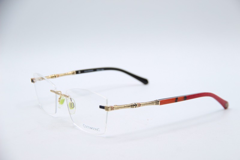 NEW COCO SONG SLOW BLUES CV176 COL. 1 GOLD BLACK RED AUTHENTIC EYEGLASSES 54-18