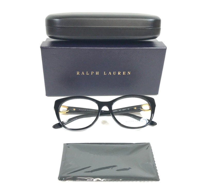 Ralph Lauren Eyeglasses Frames RL6235QU 5001 Black Asian Fit Leather 54-17-140