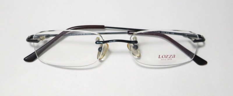 LOZZA VL1396 K14 RECTANGULAR SHAPE RIMLESS FRAME ITALIAN BRAND NAME EYEGLASSES gallery
