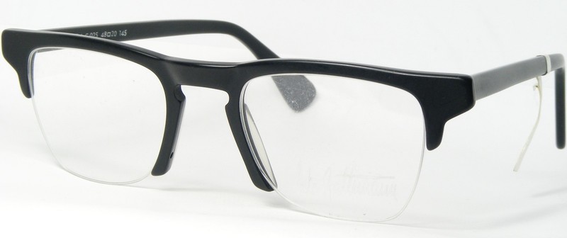 Vintage Latz Gattmann UNI OPEN 025 Matte Black UNIQUE RARE EYEGLASSES 48-20-145