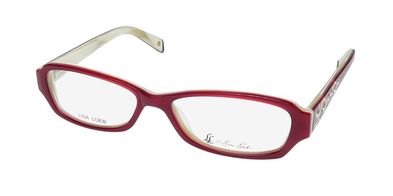 NEW LISA LOEB ALL THE STARS GLASSES PLASTIC RED RECTANGULAR WOMENS 51-15-135