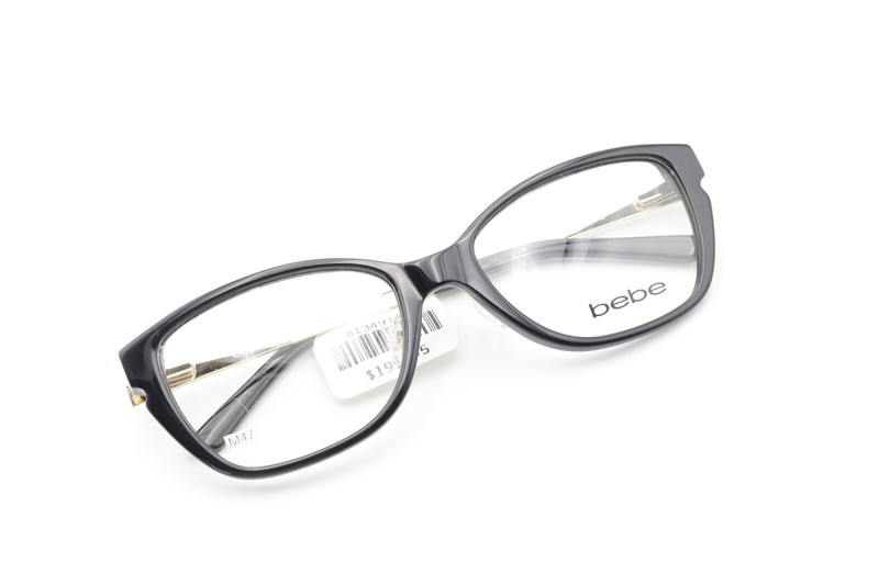 BEBE BB5158 001 Jet (Black)/Gold 54-18-135 Eyeglass Frames Flex Hinges M47