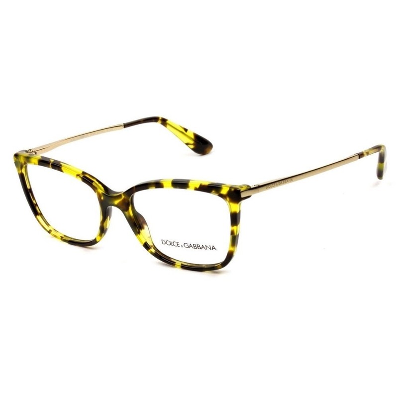 Dolce Gabbana Eyeglasses Optical DG 3243 2969 Tortoise Gold New Authentic 52mm