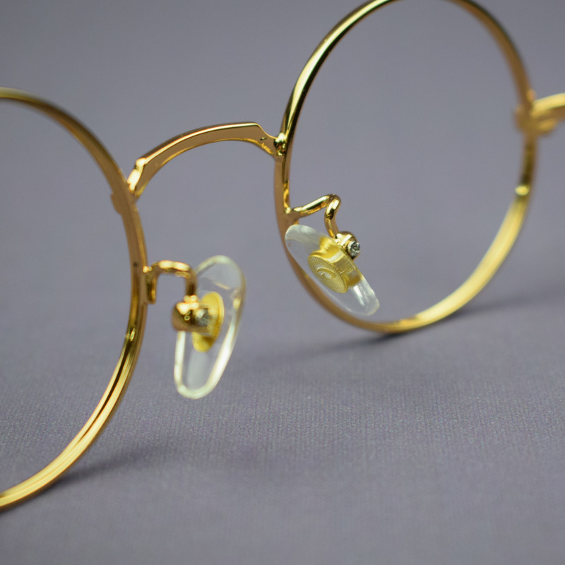 Vintage Round 40mm Gold Eyeglasses Frames Mens Women Glasses Full Rim Retro gallery